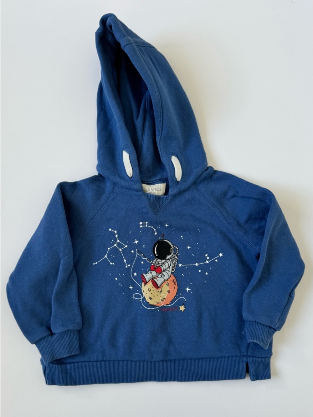 Nanos Navy Blue Hoodie with Space Astronaut Print